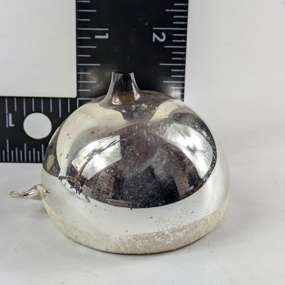 60s Diorama Christmas Ornament Celluloid Gnome Silver Mica Authentic Vtg Holiday - Picture 7 of 7